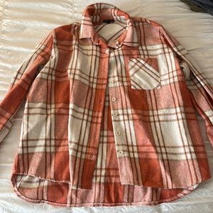 nasty gal orange flannel